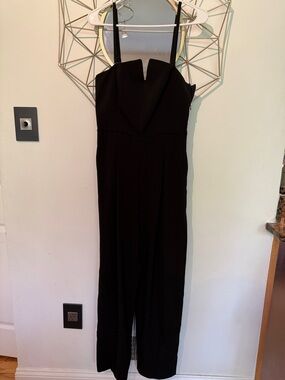 H&M Black Strappy Wide-Leg Jumpsuit